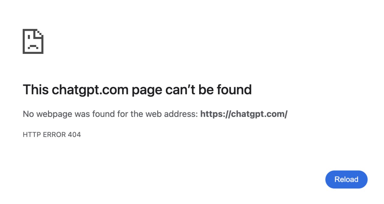 Alguns usuários que acessaram o chatgpt.com receberam o código HTTP 404